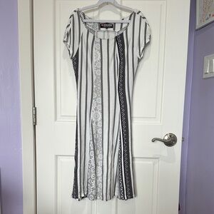 MISSONI Women's Black and White Striped Dress